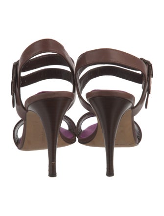 Manolo Blahnik Leather Slingback Sandals