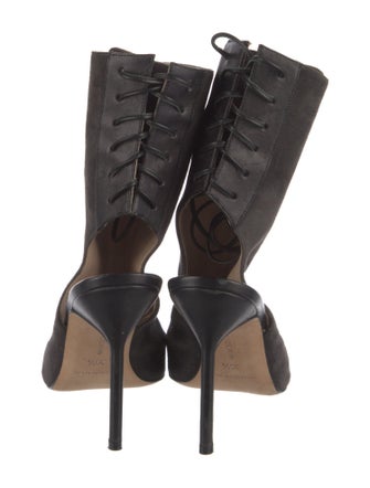 Manolo Blahnik Suede Slingback Sandals