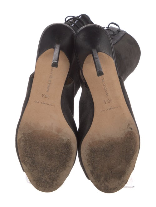 Manolo Blahnik Suede Slingback Sandals