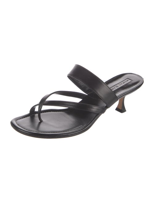 Manolo Blahnik Leather Slides