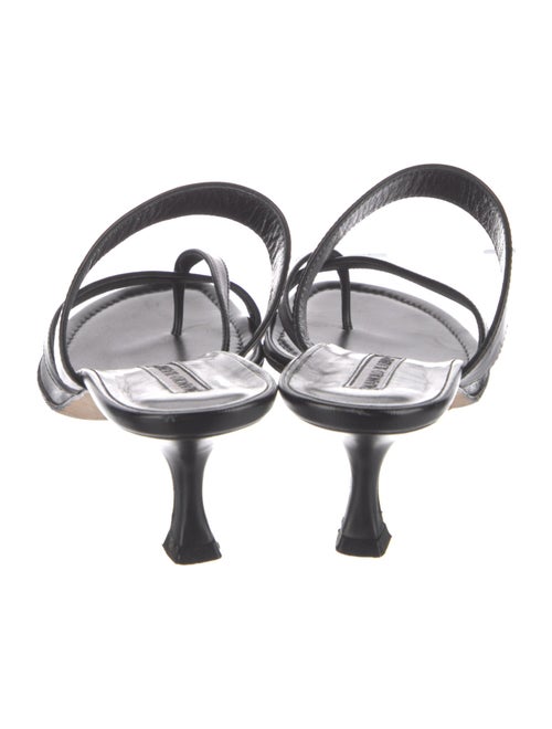 Manolo Blahnik Leather Slides