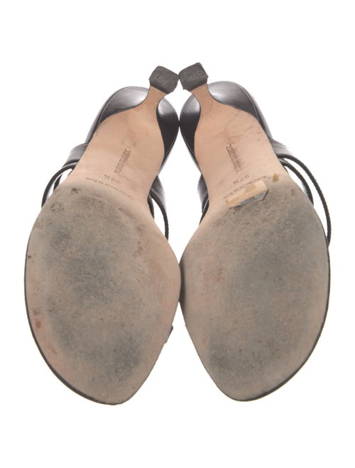 Manolo Blahnik Leather Slides