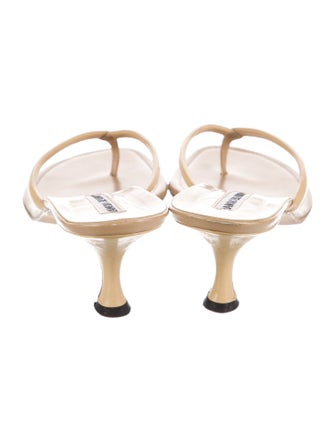 Manolo Blahnik Patent Leather Slides