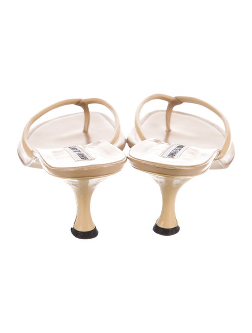 Manolo Blahnik Patent Leather Slides