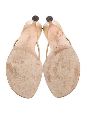 Manolo Blahnik Patent Leather Slides