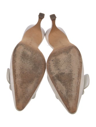 Manolo Blahnik Canvas Mules