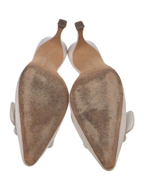 Manolo Blahnik Canvas Mules