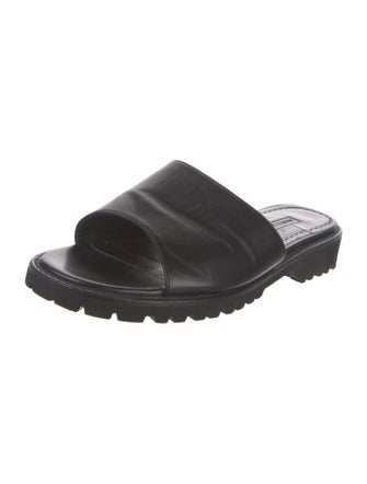 Manolo Blahnik Leather Slides