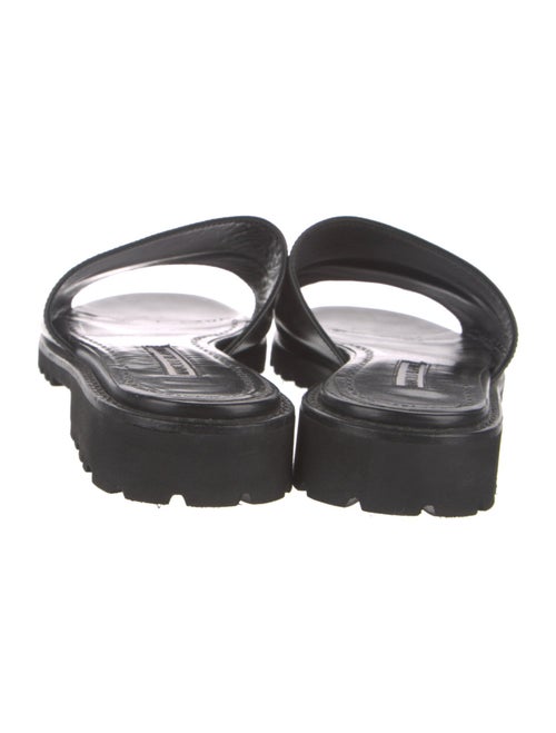 Manolo Blahnik Leather Slides