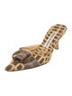 Manolo Blahnik Animal Print Mules