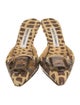 Manolo Blahnik Animal Print Mules