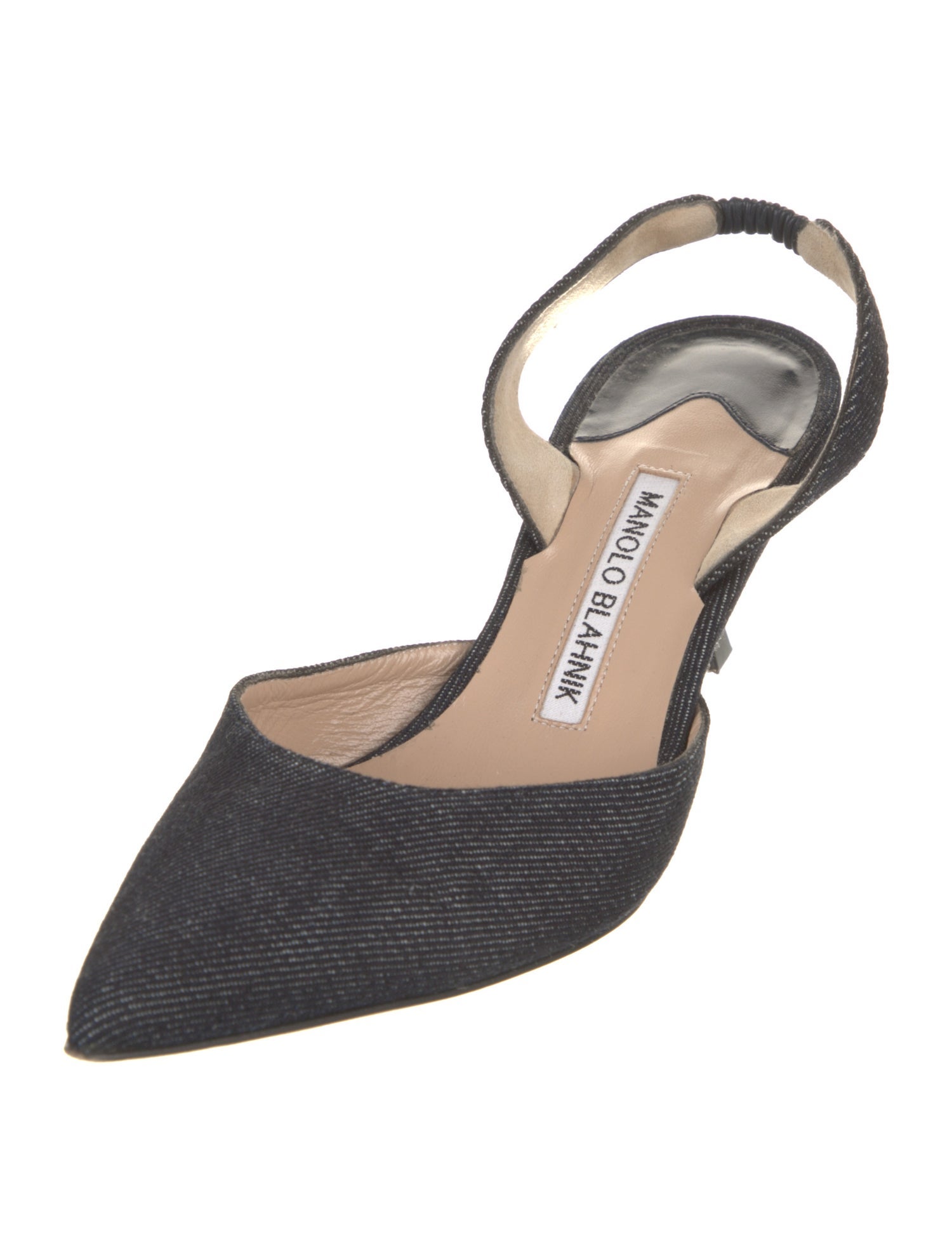 Manolo Blahnik Denim Slingback Pumps