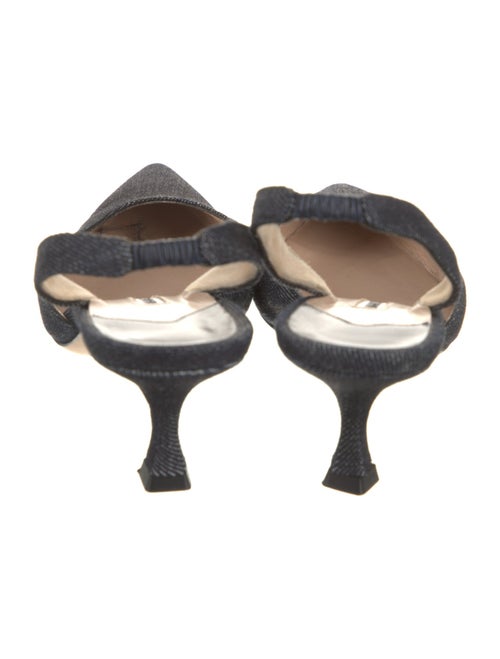 Manolo Blahnik Denim Slingback Pumps