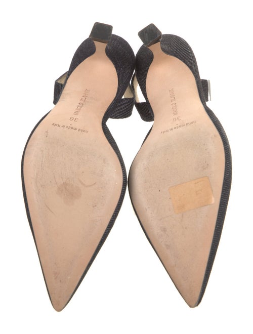 Manolo Blahnik Denim Slingback Pumps