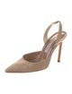 Manolo Blahnik Suede Slingback Pumps