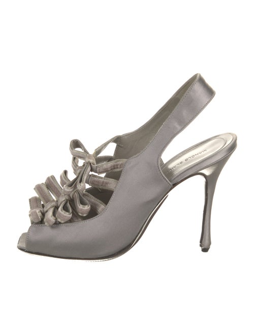 Manolo Blahnik Leather Slingback Pumps