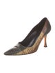 Manolo Blahnik Lizard Animal Print Pumps