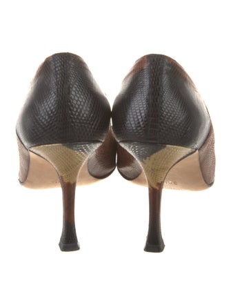 Manolo Blahnik Lizard Animal Print Pumps