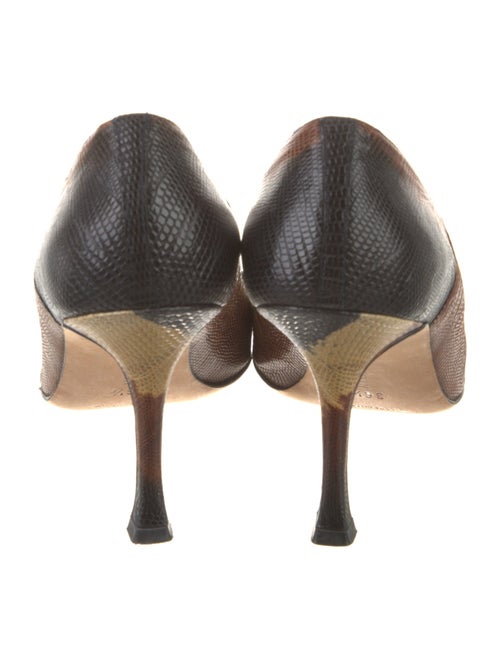 Manolo Blahnik Lizard Animal Print Pumps