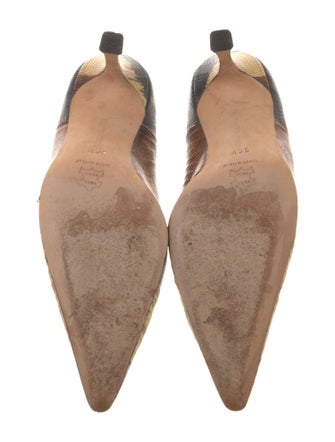 Manolo Blahnik Lizard Animal Print Pumps