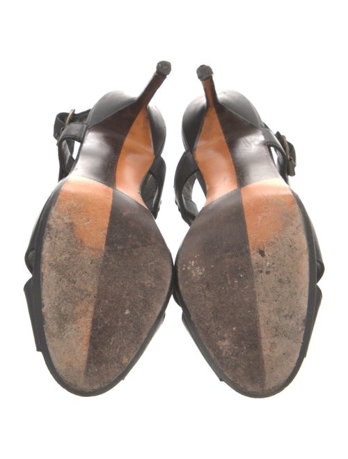 Manolo Blahnik Leather T-Strap Sandals