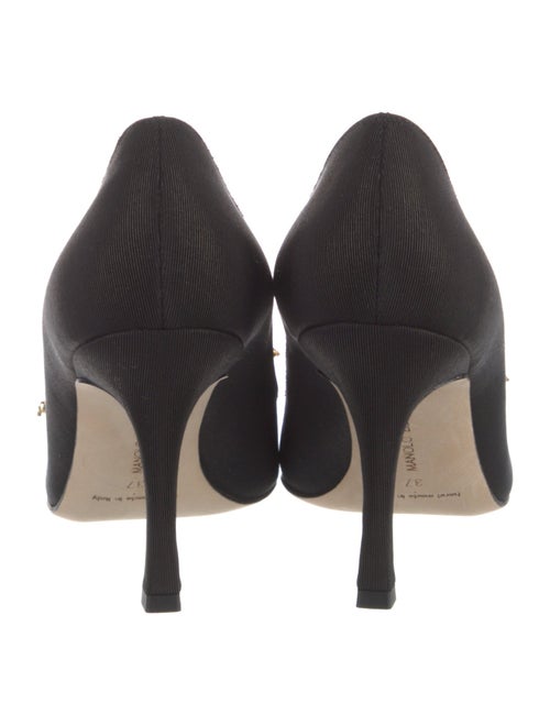 Manolo Blahnik Satin Crystal Embellishments Pumps