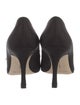 Manolo Blahnik Satin Crystal Embellishments Pumps