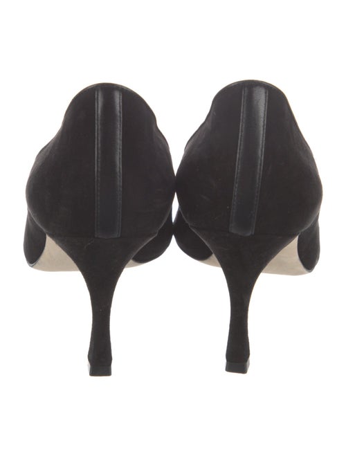 Manolo Blahnik Suede Bow Accents Pumps