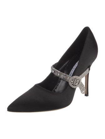 Manolo Blahnik Satin Pumps