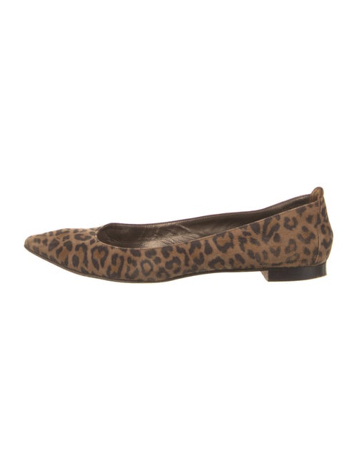 Manolo Blahnik Suede Animal Print Flats