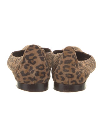 Manolo Blahnik Suede Animal Print Flats