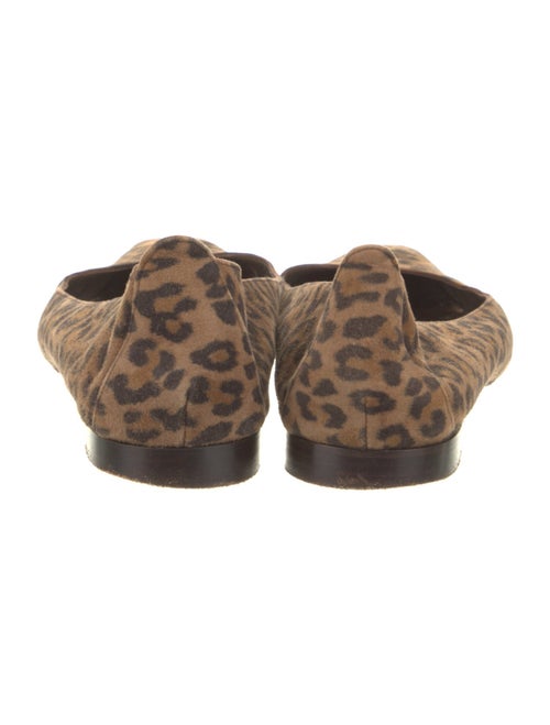 Manolo Blahnik Suede Animal Print Flats