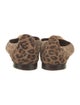Manolo Blahnik Suede Animal Print Flats