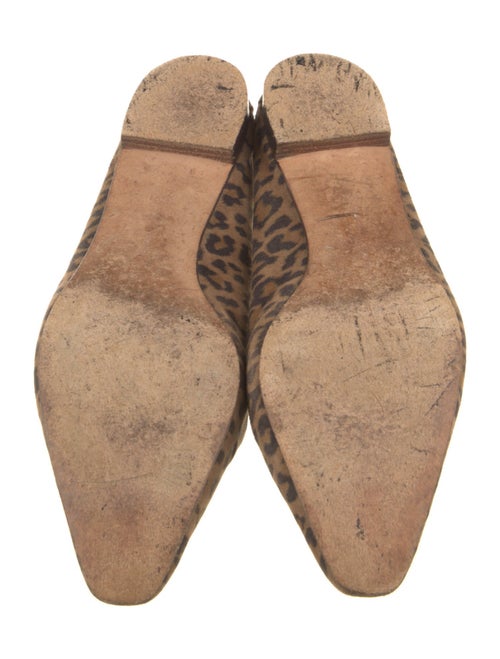 Manolo Blahnik Suede Animal Print Flats