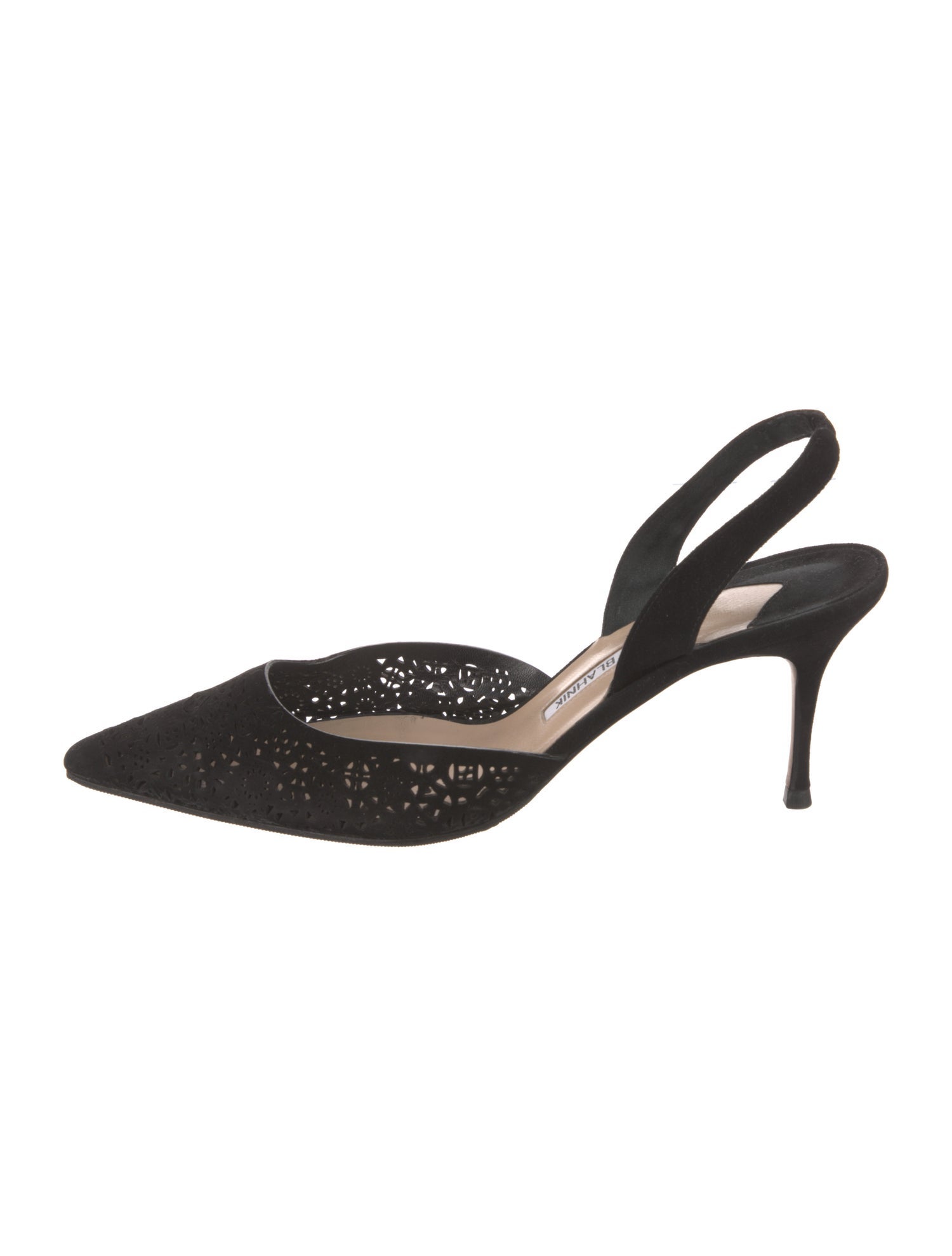 Manolo Blahnik Suede Slingback Pumps