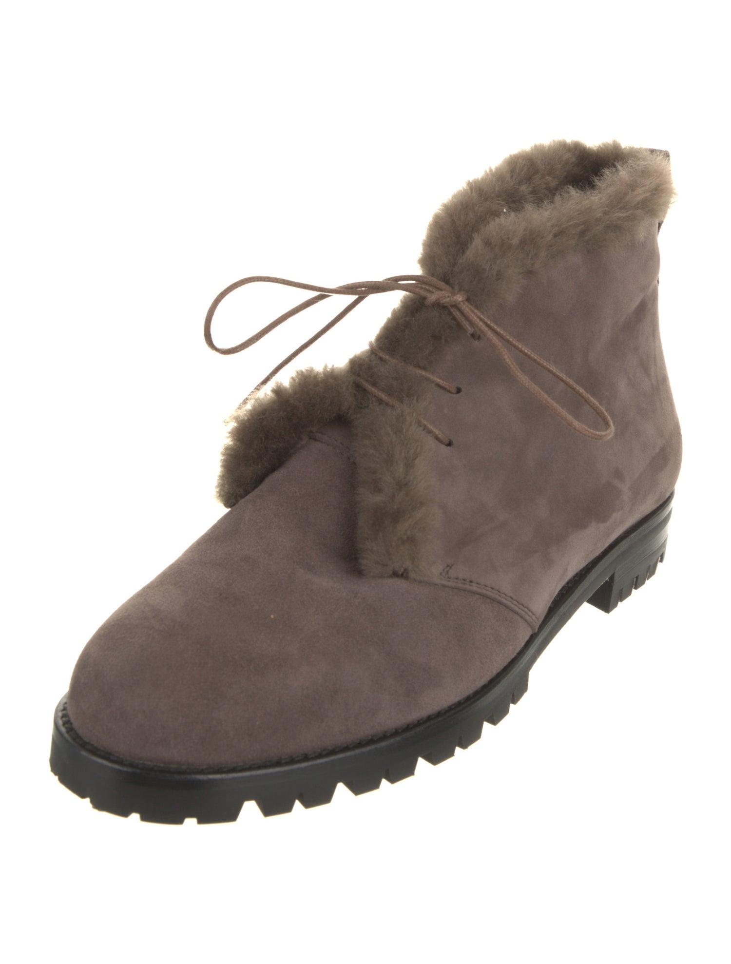 Manolo Blahnik Suede Lace-Up Boots