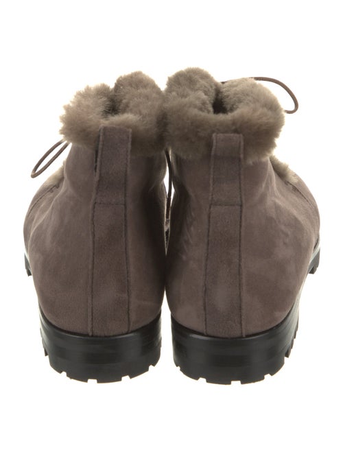 Manolo Blahnik Suede Lace-Up Boots