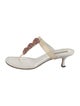 Manolo Blahnik Leather T-Strap Sandals