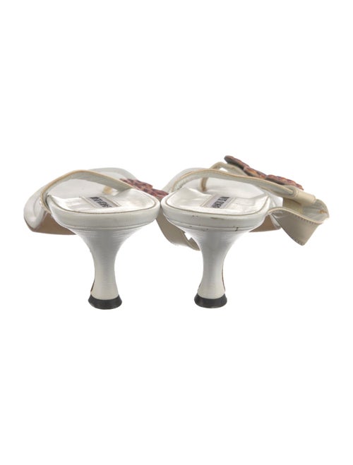 Manolo Blahnik Leather T-Strap Sandals