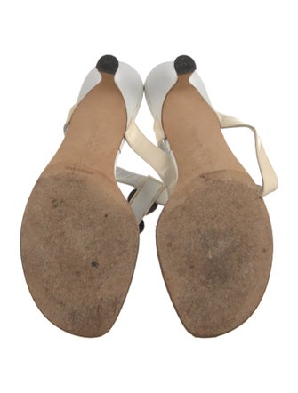 Manolo Blahnik Leather T-Strap Sandals