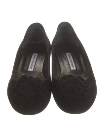 Manolo Blahnik Suede Flats