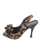 Manolo Blahnik Ponyhair Animal Print Slingback Pumps