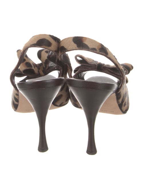Manolo Blahnik Ponyhair Animal Print Slingback Pumps