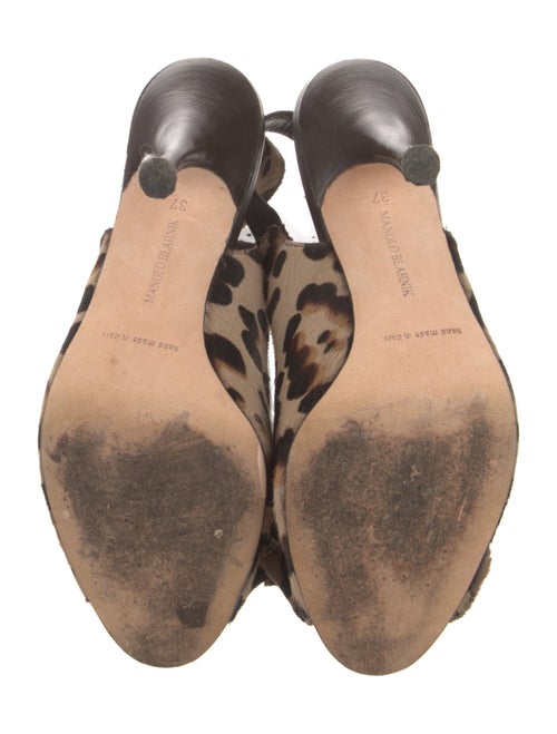 Manolo Blahnik Ponyhair Animal Print Slingback Pumps