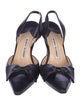 Manolo Blahnik Leather Slingback Pumps