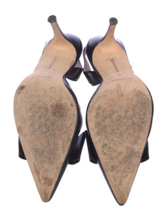 Manolo Blahnik Leather Slingback Pumps