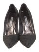 Manolo Blahnik Leather Studded Accents Pumps