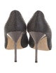 Manolo Blahnik Leather Studded Accents Pumps