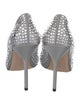 Manolo Blahnik Satin Crystal Embellishments Pumps