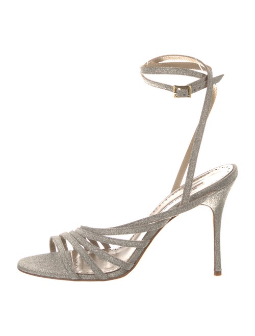 Manolo Blahnik Glitter Glitter Accents Sandals